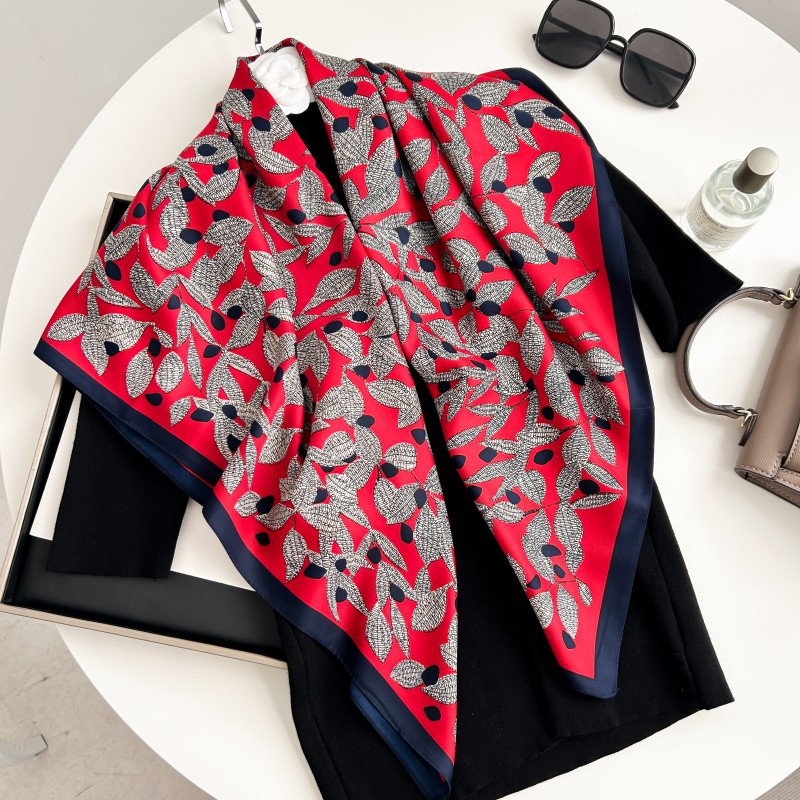 Scarf Silk Neck - 90 センチメートル正方形スカーフ高品質バンダナ女性高級ツイルシルク感ヘアネックスカーフオフィスホテルパーティー