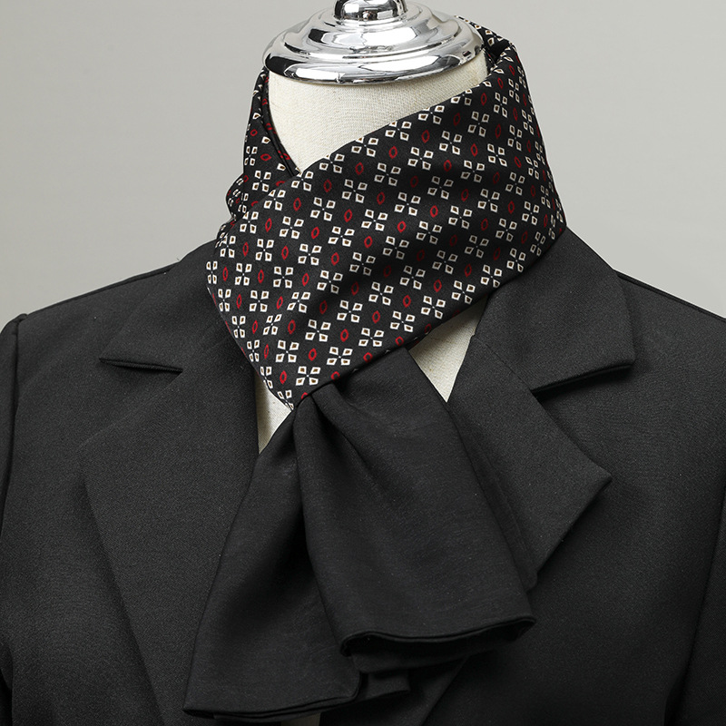 Scarf Silk Neck - メンズスカーフ イミテーションシルク ネックスカーフ 小さな正方形 スーツシャツの襟ネック スーツネック