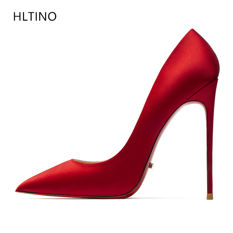 Women'S Formal Wear For Wedding - HLTINO 新着レッドシルクドレスシューズ高品質女性ジェイドグリーンハイヒールハイヒール結婚式のイブニングシャンパン