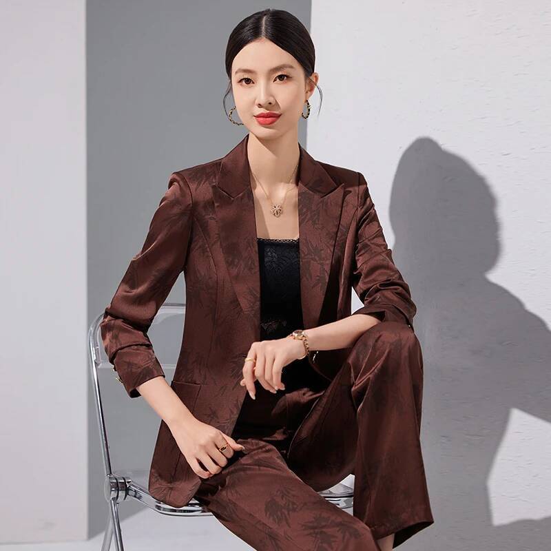高品質生地のフォーマルパンツスーツ 女性用 プロフェッショナ - Women Formal Wear For Interview のレビューと価格