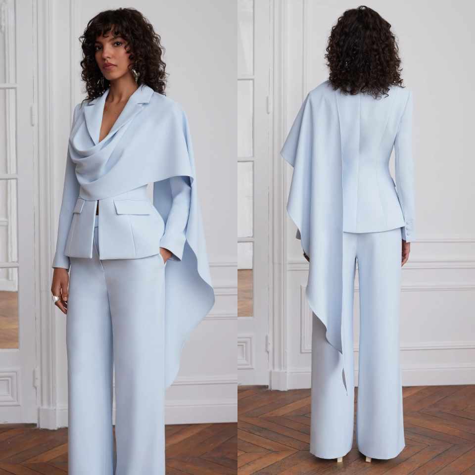 ユニークなデザインのレディースパンツスーツ 2ピースセット  - Unique Women'S Formal Wear のレビューと価格