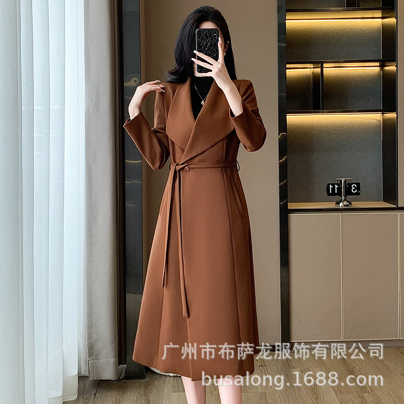2025年秋冬新作レディース トレンチコート、ヨーロッパスタ - Women'S Office Formal Wear For Ladies のレビューと価格