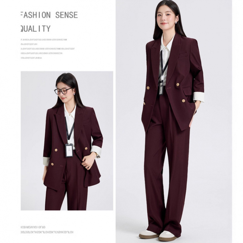 春と秋の女性用スーツセット、大学生の面接用プロフェッショナル - Women Formal Wear For Interview のレビューと価格
