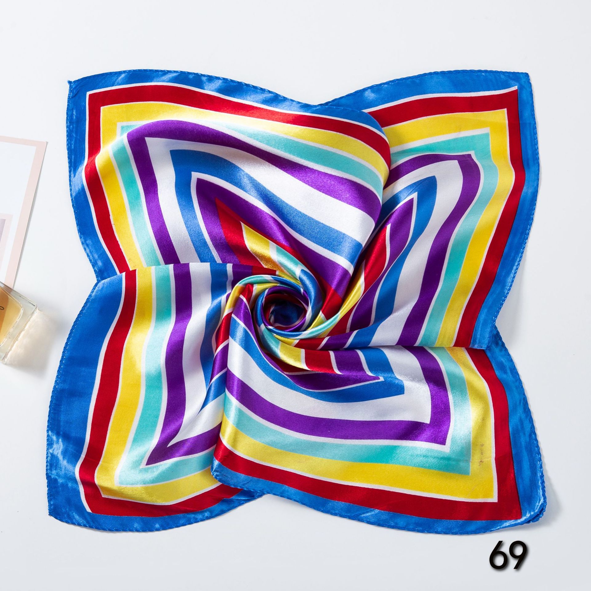 女性用スクエアシルクスカーフ,小さな首と頭のスカーフ,プリン - Scarf Silk Neck のレビューと価格