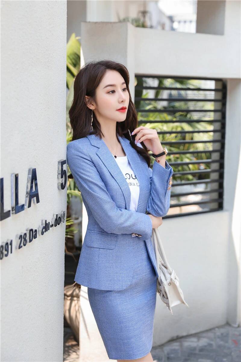 斬新なグリーンの制服デザイン、女性用パンツスーツ、ビジネスワ - Women Formal Wear For Interview のレビューと価格