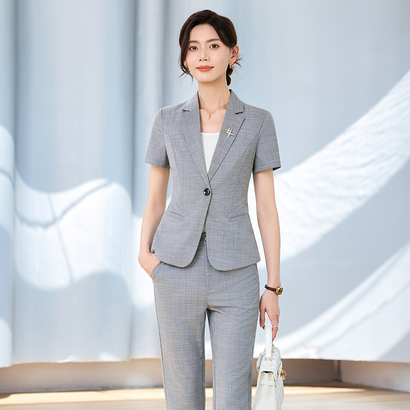 女性用春夏半袖スーツセット、面接用プロフェッショナルウェア、 - Women Formal Wear For Interview のレビューと価格