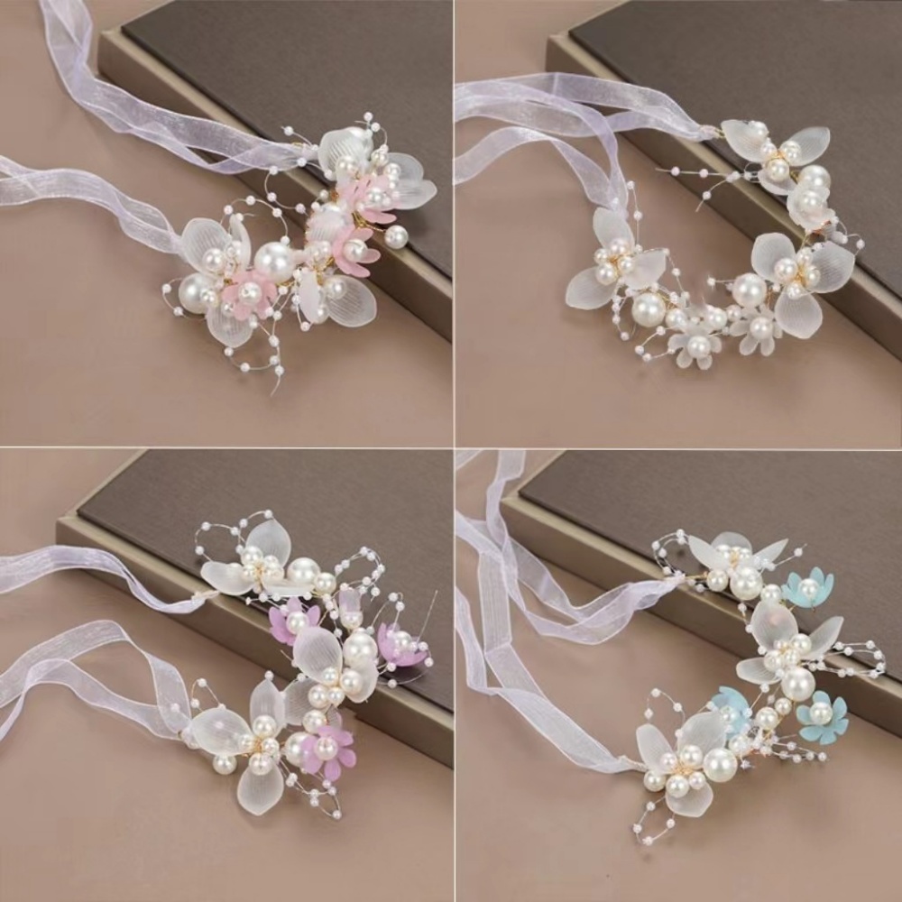 フラワーリボンヘアアクセサリー2個セット、エレガントなスタイ - Formal Wear Hairstyles For Women のレビューと価格