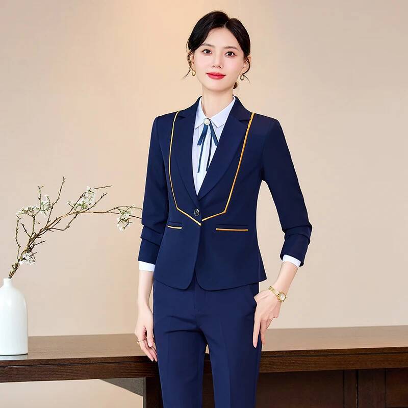 レディースオフィスワークウェアスーツフォーマルパンツスーツ女 - Women Formal Wear For Interview のレビューと価格