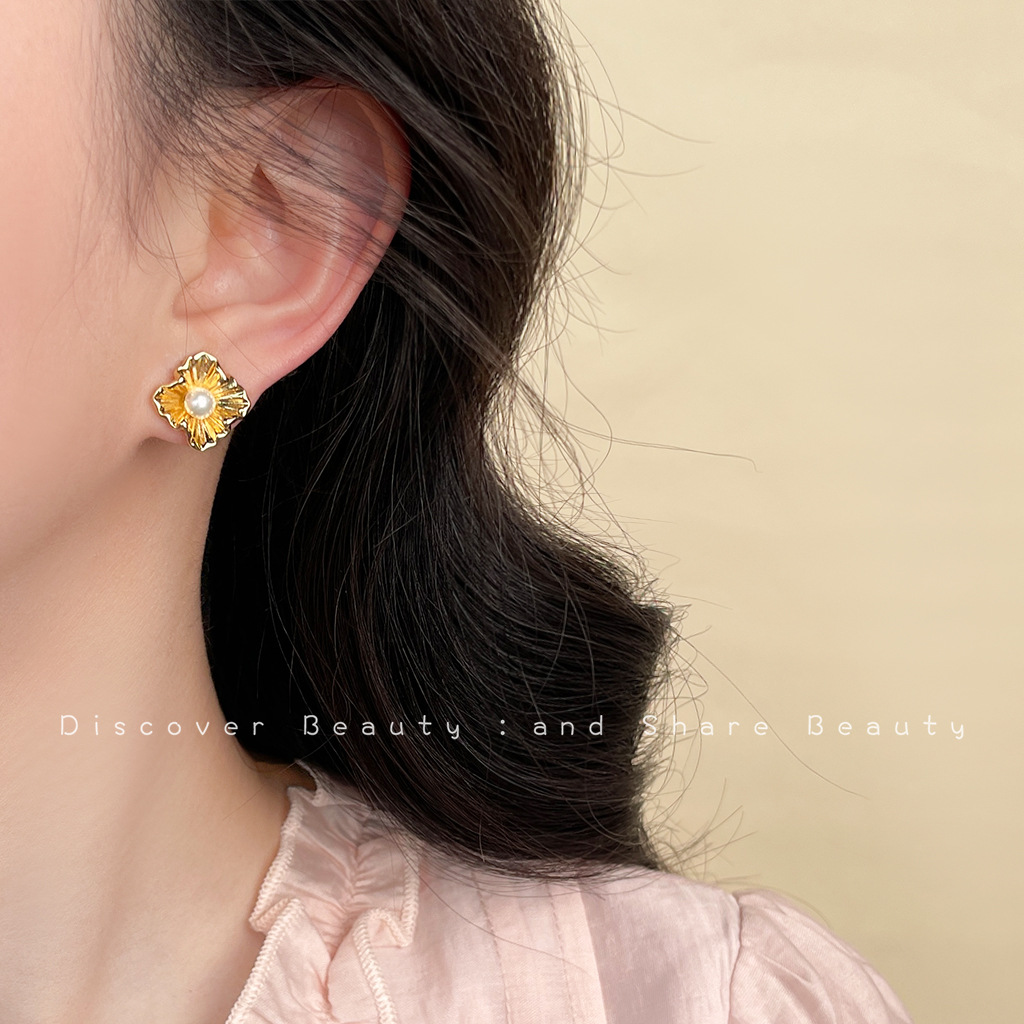 DIY アクセサリーファッション通勤用淡水パールスタッドイヤ - Pearl Earring Stud のレビューと価格