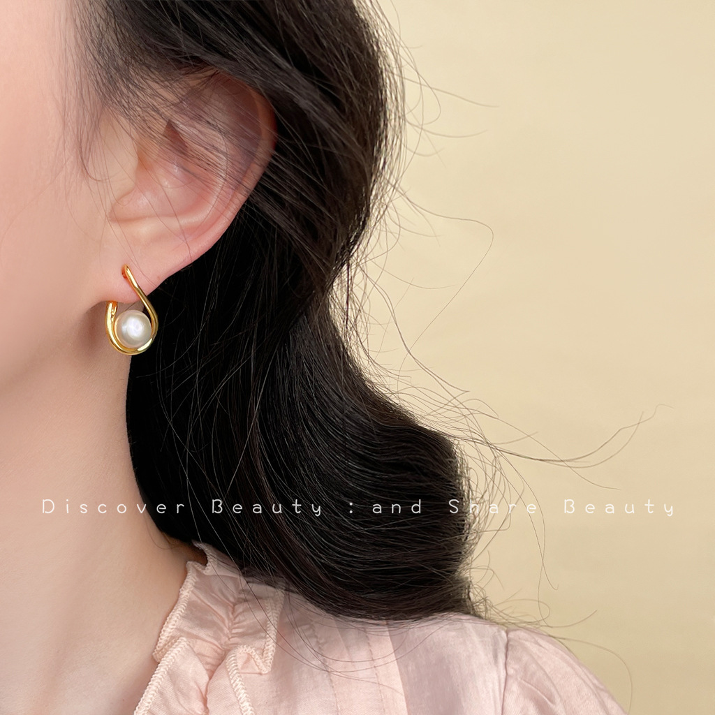 DIY アクセサリーファッション通勤用淡水パールスタッドイヤ - Pearl Earring Stud のレビューと価格