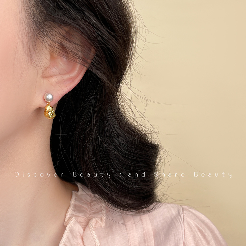 DIY アクセサリーファッション通勤用淡水パールスタッドイヤ - Pearl Earring Stud のレビューと価格