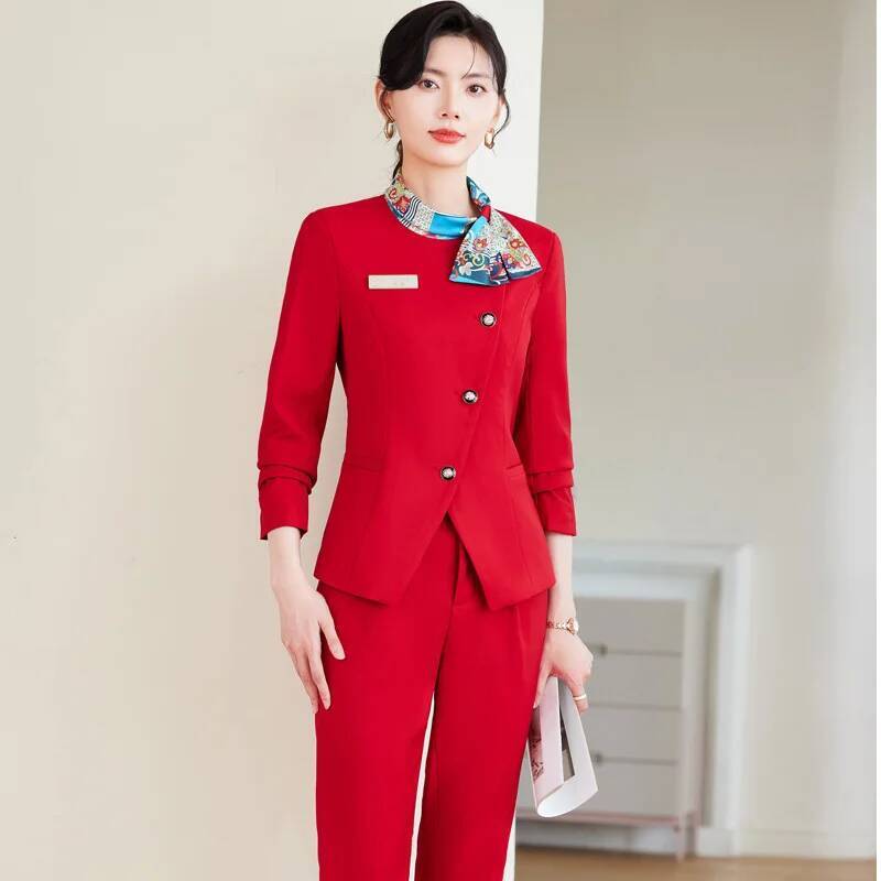 プラスサイズのフォーマルでエレガントなスタイルのパンツスーツ - Women Formal Wear For Interview のレビューと価格