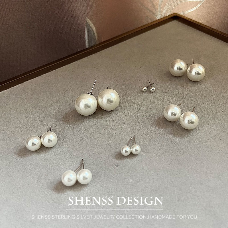 模造真珠スタッドウェディングイヤリング 4 ミリメートル-1 - Pearl Earring Stud のレビューと価格