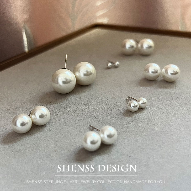 模造真珠スタッドウェディングイヤリング 4 ミリメートル-1 - Pearl Earring Stud のレビューと価格