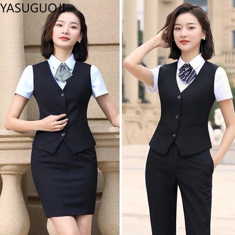 Yasuguoji エレガントなファッションの女性ベスト作業 - Women Formal Wear For Interview のレビューと価格