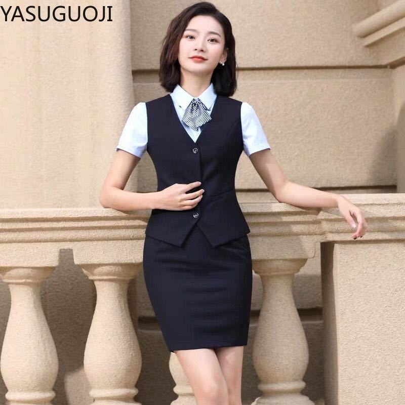 Yasuguoji エレガントなファッションの女性ベスト作業 - Women Formal Wear For Interview のレビューと価格