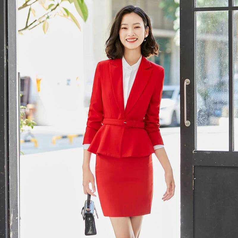 フォーマルな女性用ビジネスブレザー、女性用スカートスーツ、レ - Women Formal Wear For Interview のレビューと価格